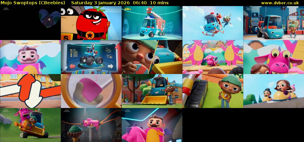 Mojo Swoptops (CBeebies) Saturday 3 January 2026 06:40 - 06:50