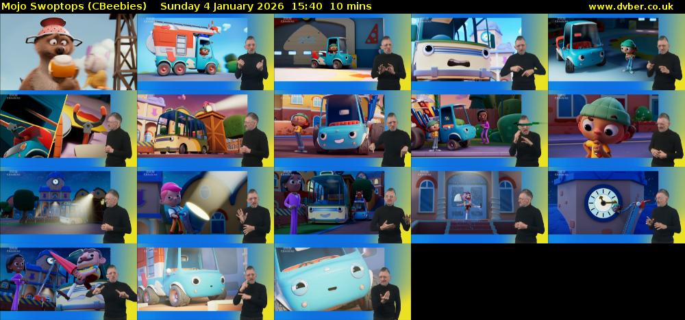 Mojo Swoptops (CBeebies) Sunday 4 January 2026 15:40 - 15:50