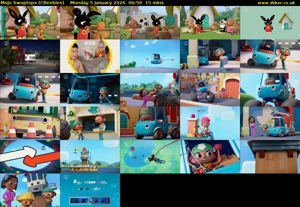 Mojo Swoptops (CBeebies) Monday 5 January 2026 06:50 - 07:05