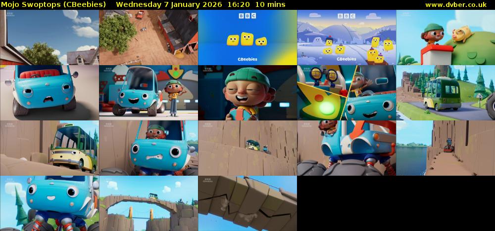 Mojo Swoptops (CBeebies) Wednesday 7 January 2026 16:20 - 16:30
