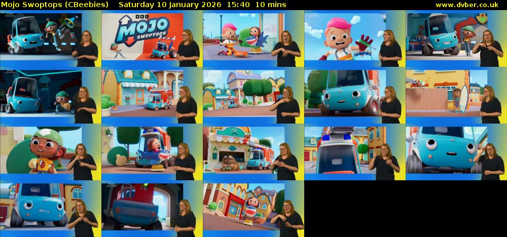 Mojo Swoptops (CBeebies) Saturday 10 January 2026 15:40 - 15:50
