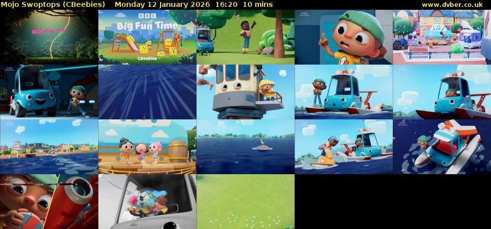 Mojo Swoptops (CBeebies) Monday 12 January 2026 16:20 - 16:30
