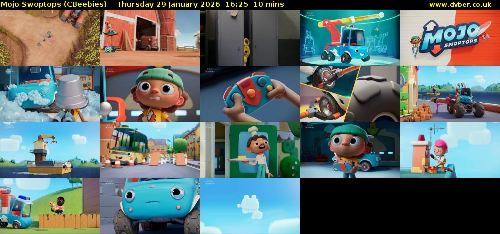 Mojo Swoptops (CBeebies) Thursday 29 January 2026 16:25 - 16:35