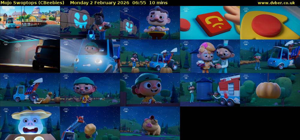 Mojo Swoptops (CBeebies) Monday 2 February 2026 06:55 - 07:05