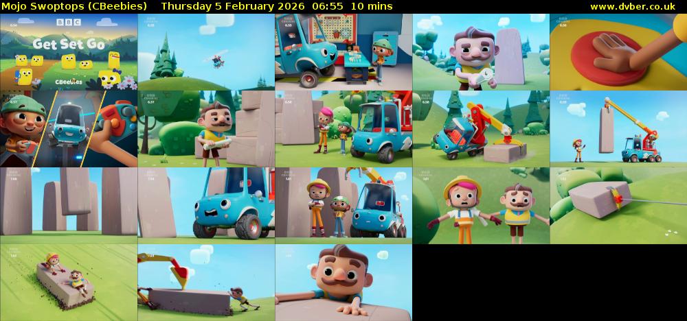 Mojo Swoptops (CBeebies) Thursday 5 February 2026 06:55 - 07:05