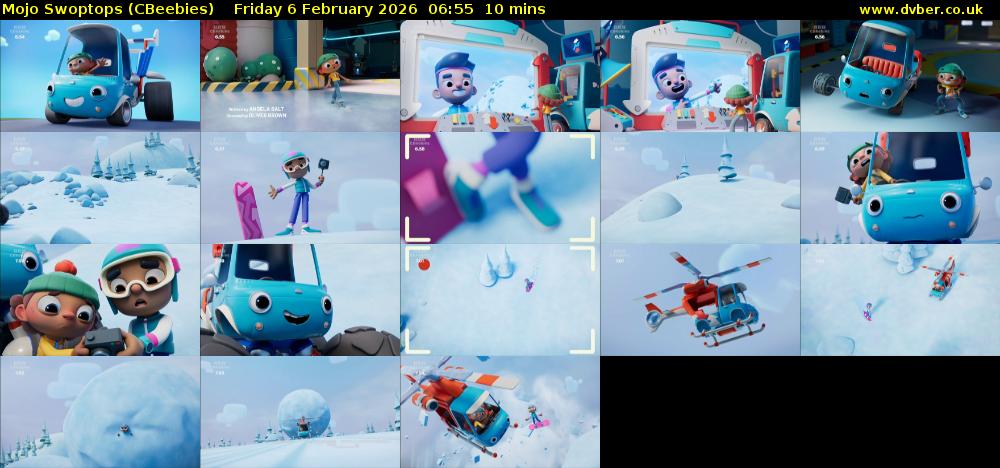 Mojo Swoptops (CBeebies) Friday 6 February 2026 06:55 - 07:05