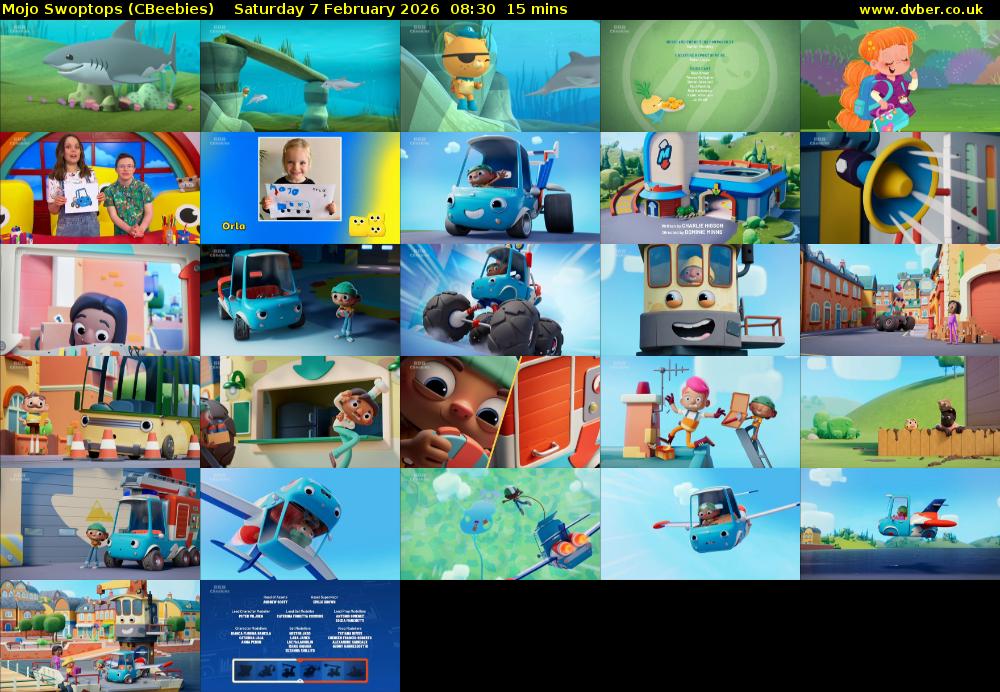 Mojo Swoptops (CBeebies) Saturday 7 February 2026 08:30 - 08:45