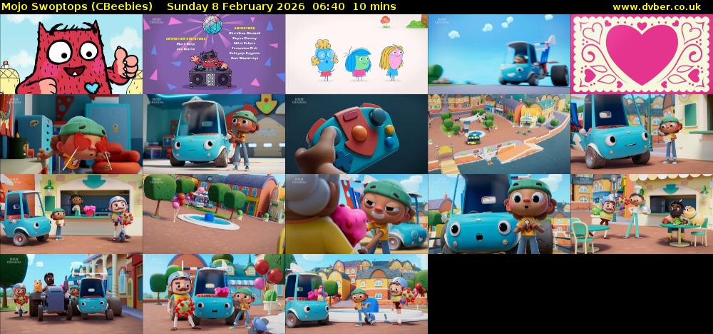 Mojo Swoptops (CBeebies) Sunday 8 February 2026 06:40 - 06:50