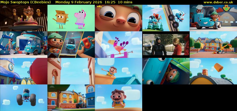 Mojo Swoptops (CBeebies) Monday 9 February 2026 16:25 - 16:35