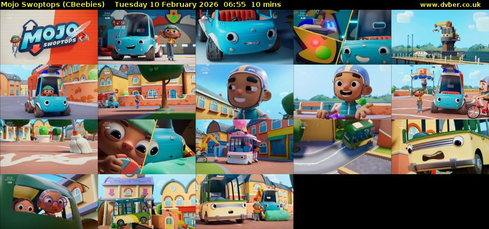 Mojo Swoptops (CBeebies) Tuesday 10 February 2026 06:55 - 07:05