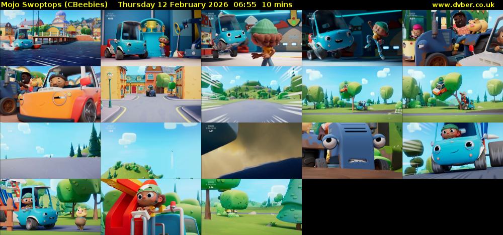 Mojo Swoptops (CBeebies) Thursday 12 February 2026 06:55 - 07:05