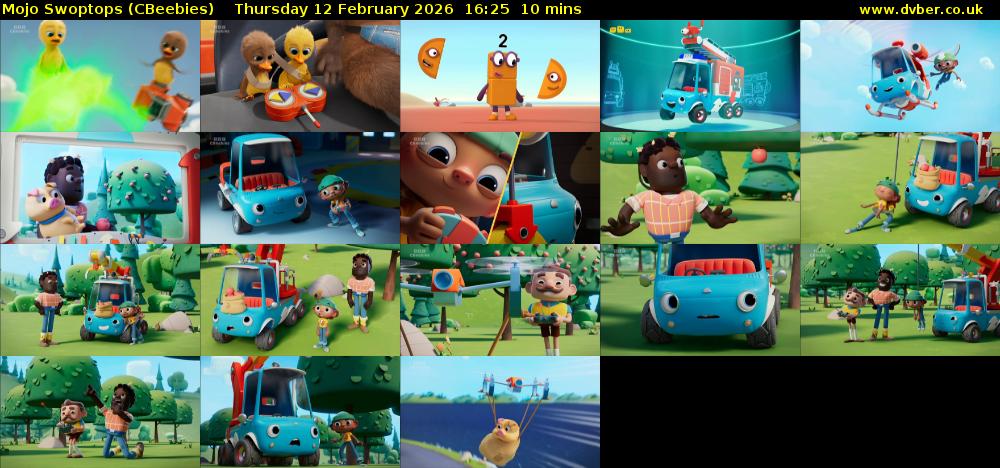 Mojo Swoptops (CBeebies) Thursday 12 February 2026 16:25 - 16:35