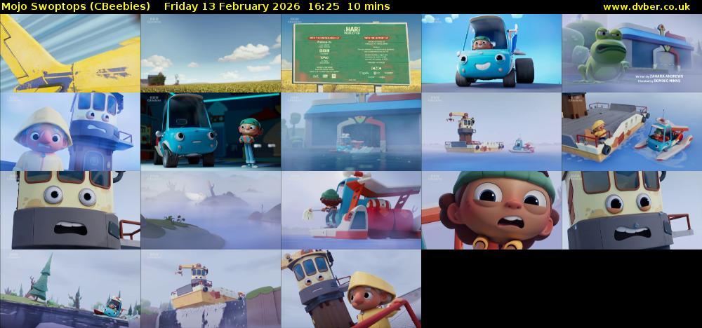 Mojo Swoptops (CBeebies) Friday 13 February 2026 16:25 - 16:35