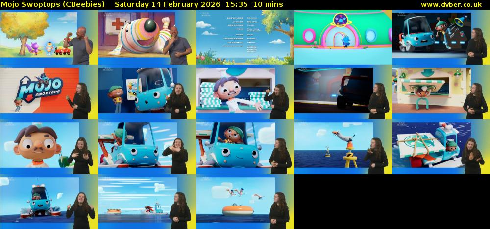Mojo Swoptops (CBeebies) Saturday 14 February 2026 15:35 - 15:45