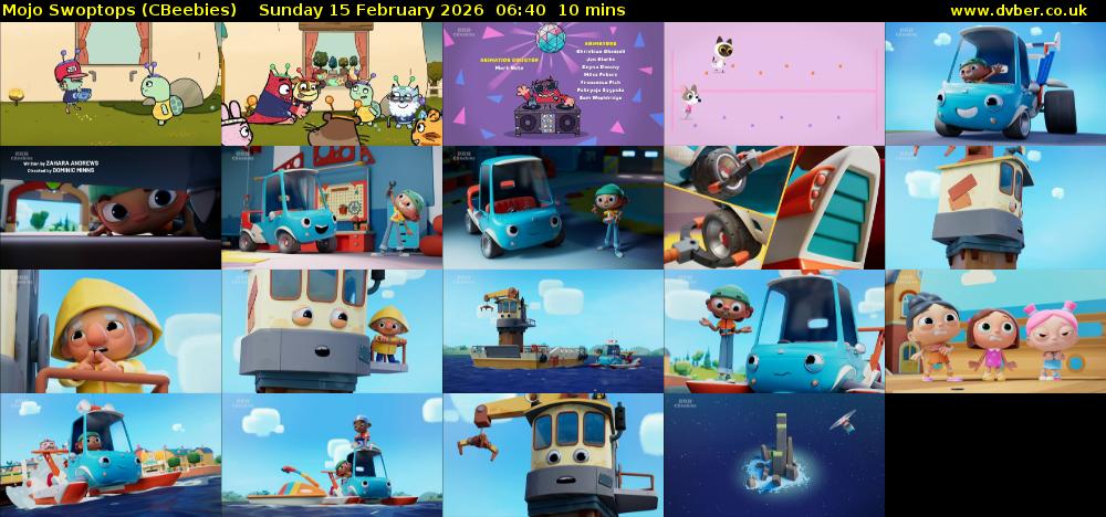 Mojo Swoptops (CBeebies) Sunday 15 February 2026 06:40 - 06:50