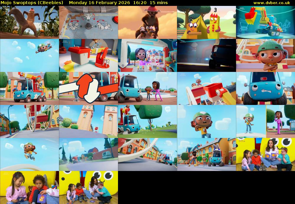 Mojo Swoptops (CBeebies) Monday 16 February 2026 16:20 - 16:35