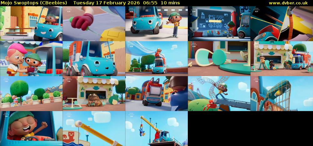 Mojo Swoptops (CBeebies) Tuesday 17 February 2026 06:55 - 07:05