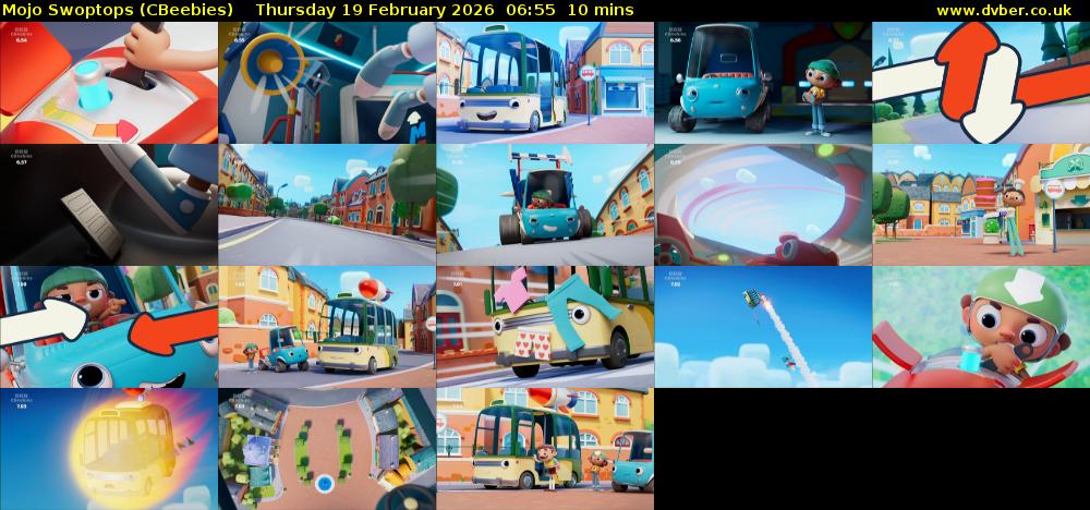 Mojo Swoptops (CBeebies) Thursday 19 February 2026 06:55 - 07:05