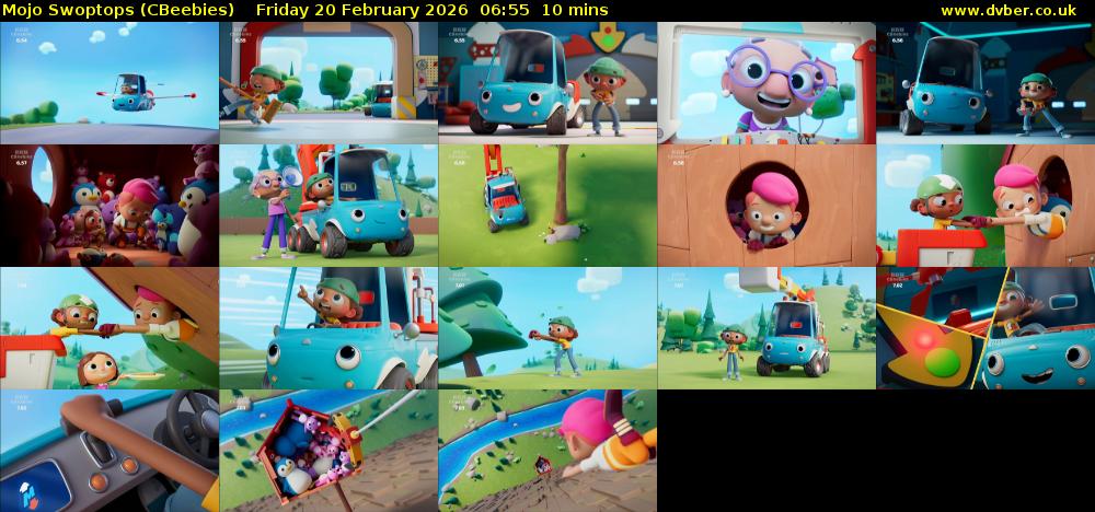 Mojo Swoptops (CBeebies) Friday 20 February 2026 06:55 - 07:05