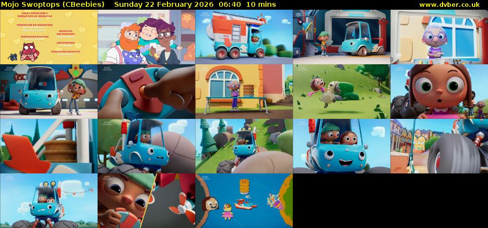 Mojo Swoptops (CBeebies) Sunday 22 February 2026 06:40 - 06:50