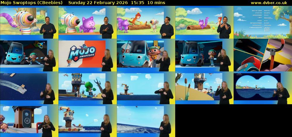 Mojo Swoptops (CBeebies) Sunday 22 February 2026 15:35 - 15:45