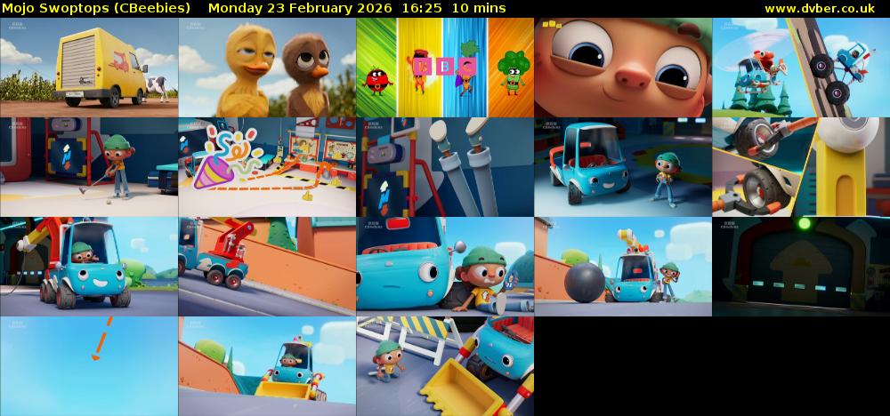 Mojo Swoptops (CBeebies) Monday 23 February 2026 16:25 - 16:35