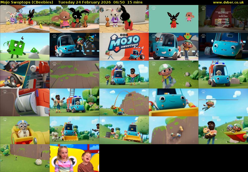 Mojo Swoptops (CBeebies) Tuesday 24 February 2026 06:50 - 07:05