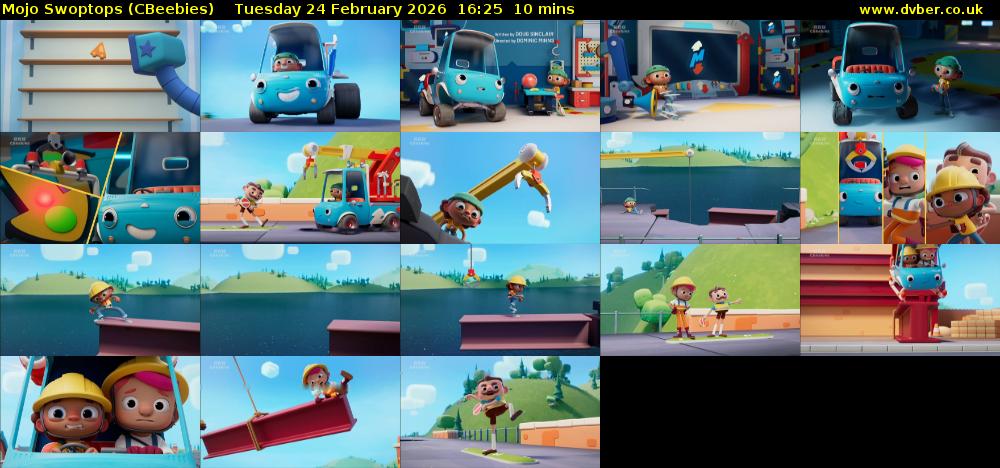 Mojo Swoptops (CBeebies) Tuesday 24 February 2026 16:25 - 16:35