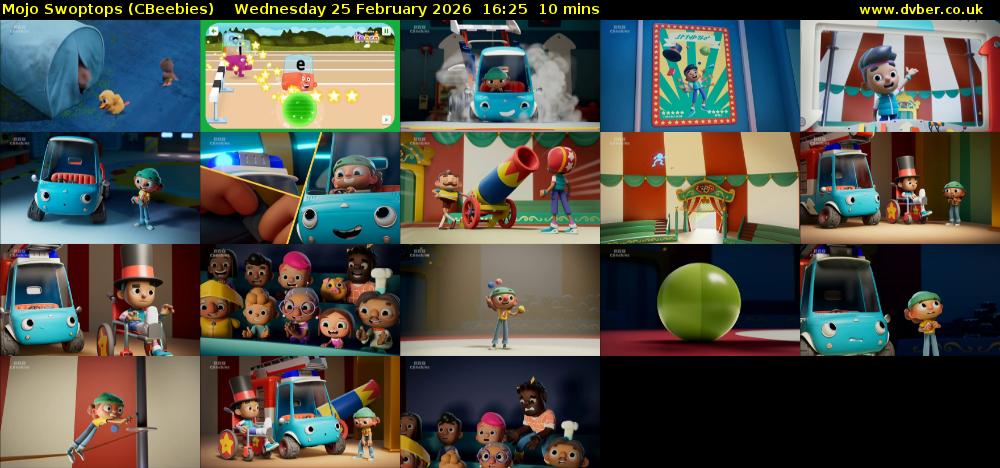 Mojo Swoptops (CBeebies) Wednesday 25 February 2026 16:25 - 16:35