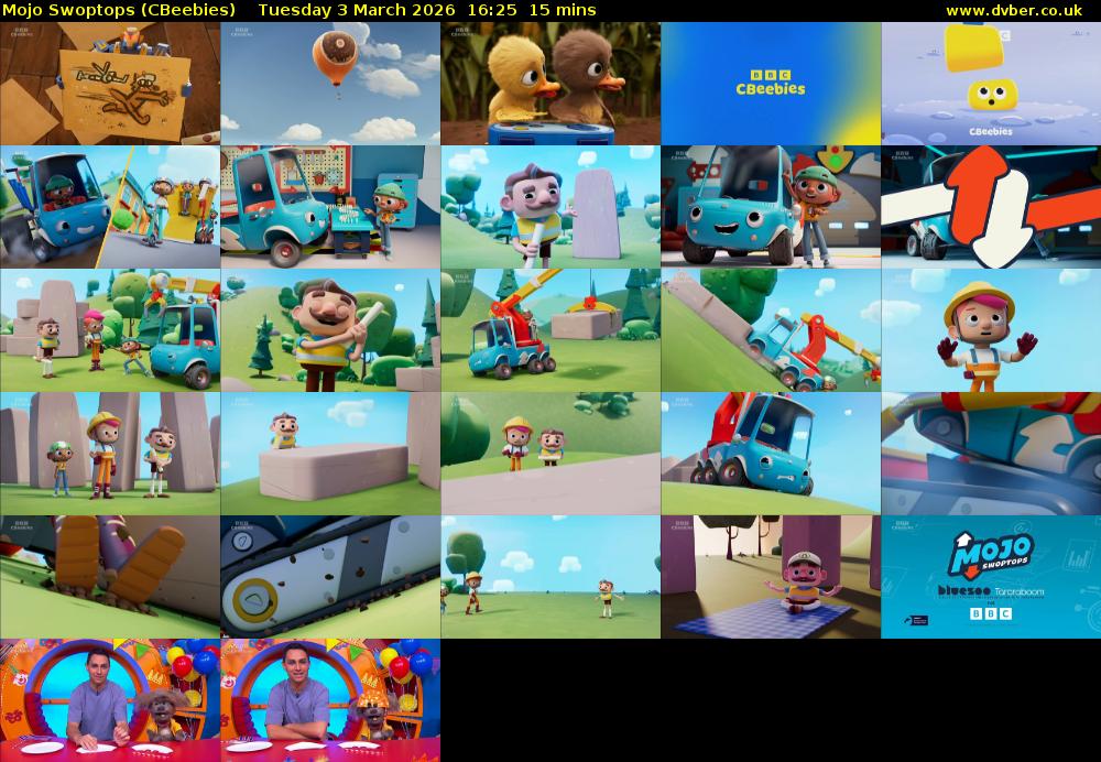 Mojo Swoptops (CBeebies) Tuesday 3 March 2026 16:25 - 16:40