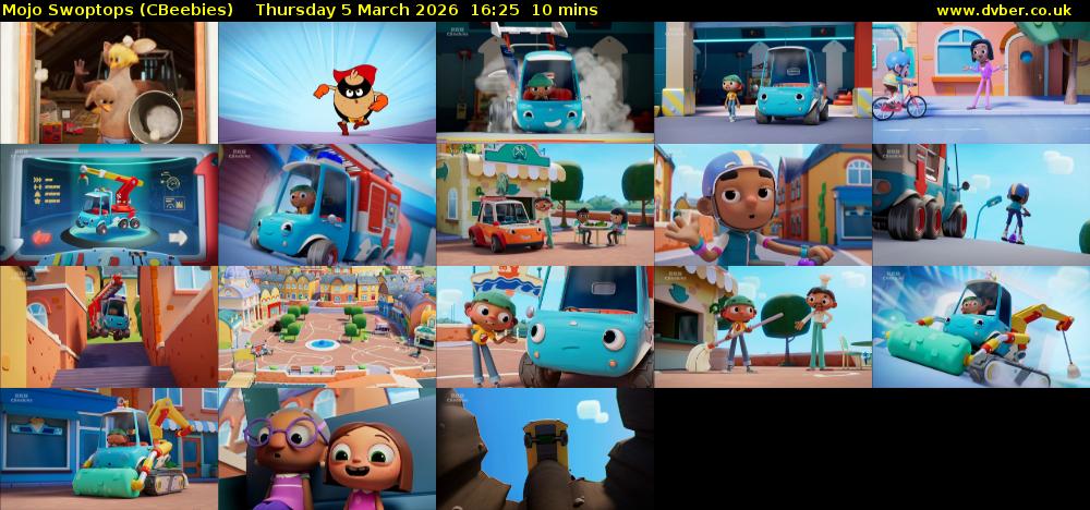 Mojo Swoptops (CBeebies) Thursday 5 March 2026 16:25 - 16:35