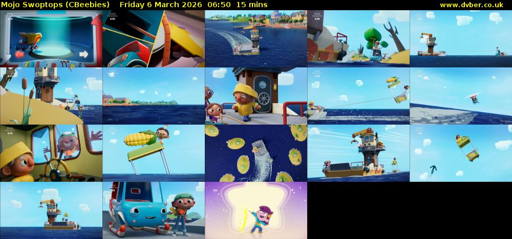 Mojo Swoptops (CBeebies) Friday 6 March 2026 06:50 - 07:05