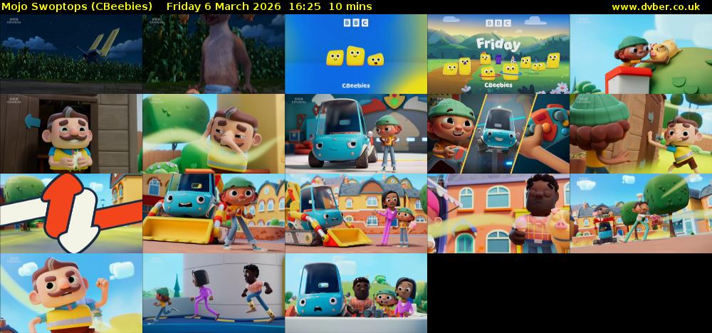 Mojo Swoptops (CBeebies) Friday 6 March 2026 16:25 - 16:35