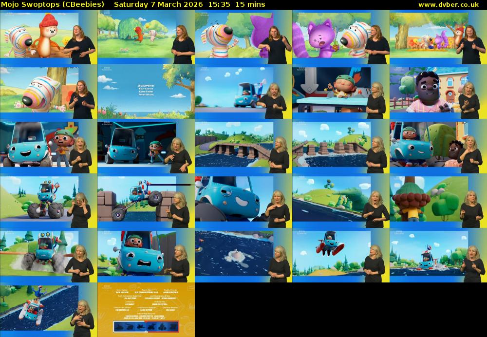 Mojo Swoptops (CBeebies) Saturday 7 March 2026 15:35 - 15:50