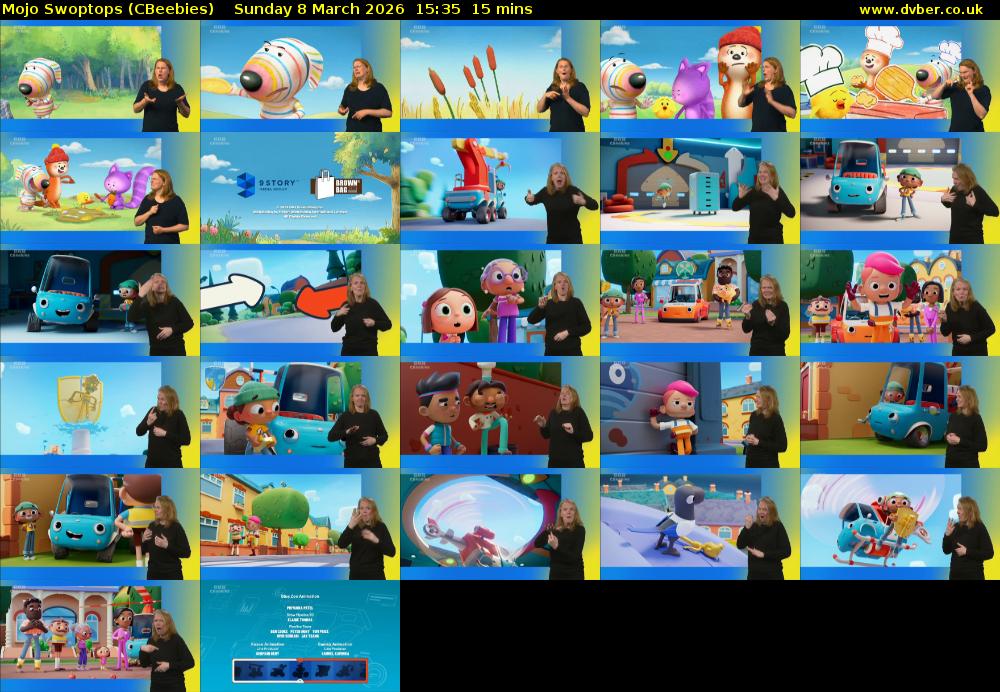 Mojo Swoptops (CBeebies) Sunday 8 March 2026 15:35 - 15:50