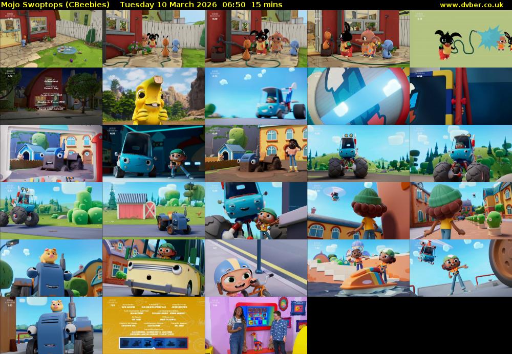 Mojo Swoptops (CBeebies) Tuesday 10 March 2026 06:50 - 07:05