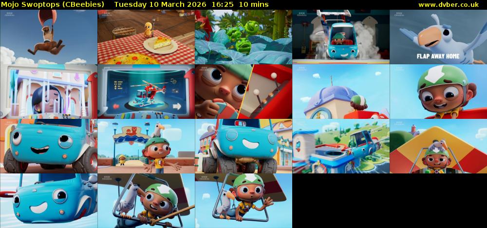 Mojo Swoptops (CBeebies) Tuesday 10 March 2026 16:25 - 16:35