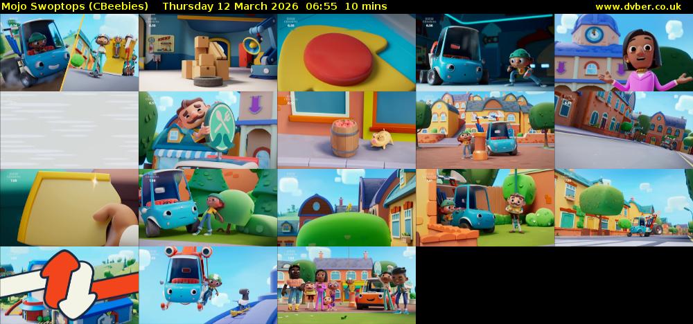 Mojo Swoptops (CBeebies) Thursday 12 March 2026 06:55 - 07:05