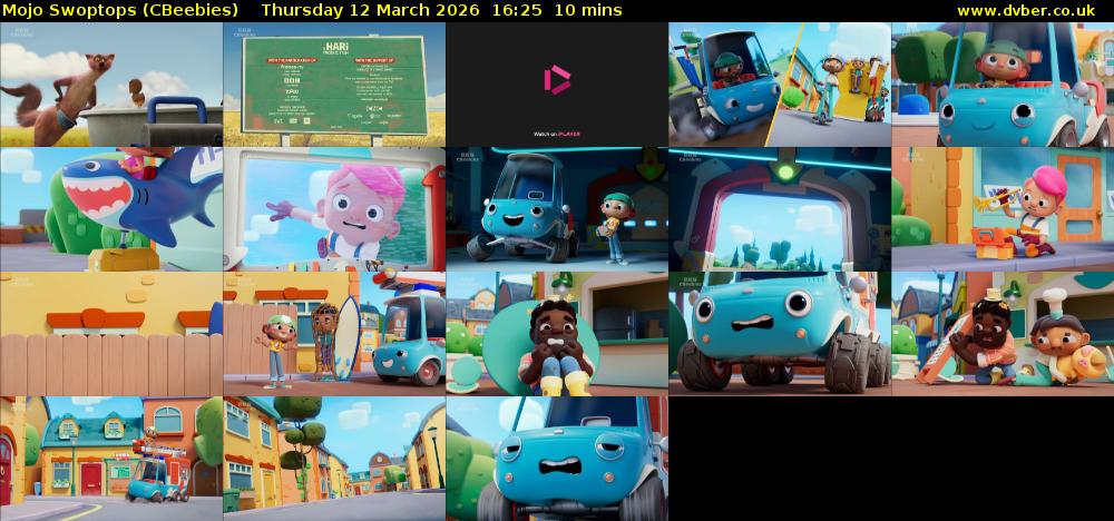 Mojo Swoptops (CBeebies) Thursday 12 March 2026 16:25 - 16:35