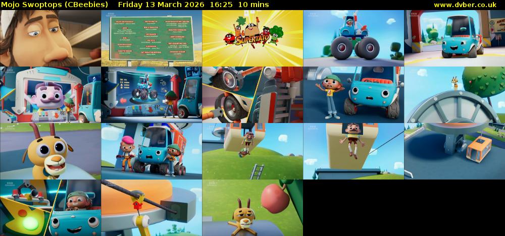 Mojo Swoptops (CBeebies) Friday 13 March 2026 16:25 - 16:35