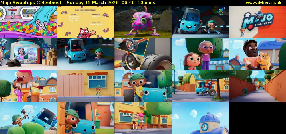 Mojo Swoptops (CBeebies) Sunday 15 March 2026 06:40 - 06:50