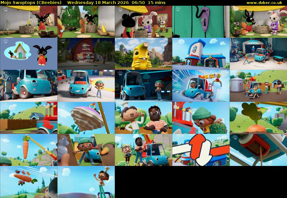 Mojo Swoptops (CBeebies) Wednesday 18 March 2026 06:50 - 07:05