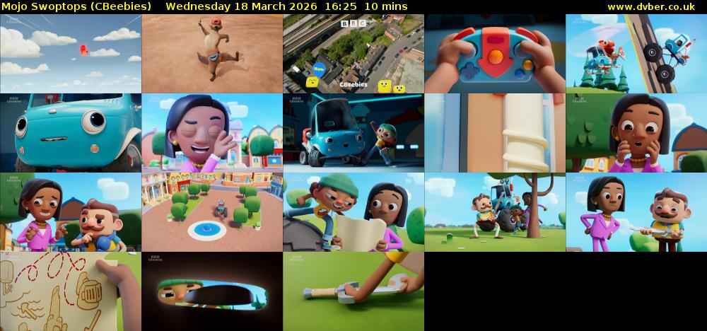 Mojo Swoptops (CBeebies) Wednesday 18 March 2026 16:25 - 16:35