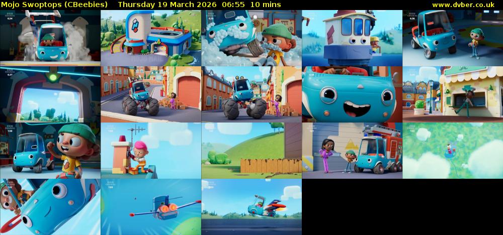 Mojo Swoptops (CBeebies) Thursday 19 March 2026 06:55 - 07:05