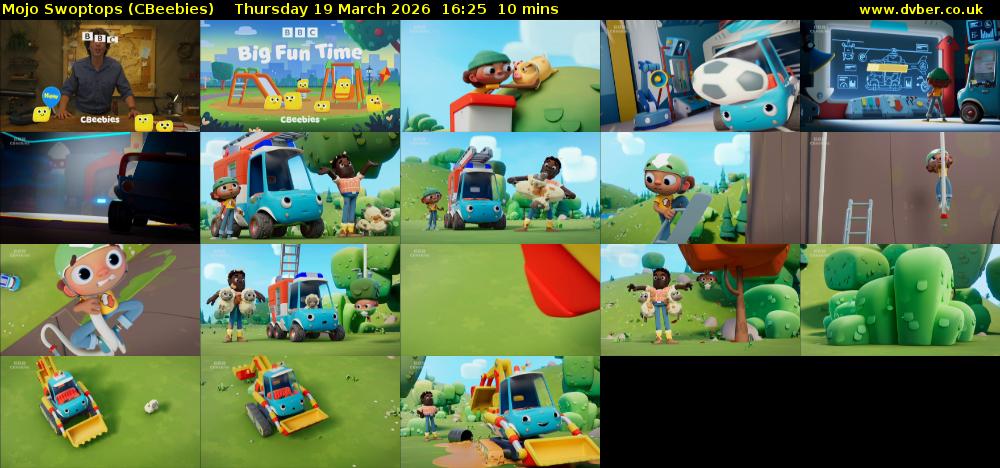 Mojo Swoptops (CBeebies) Thursday 19 March 2026 16:25 - 16:35