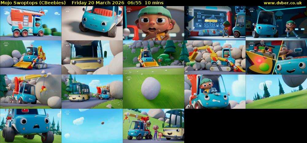 Mojo Swoptops (CBeebies) Friday 20 March 2026 06:55 - 07:05