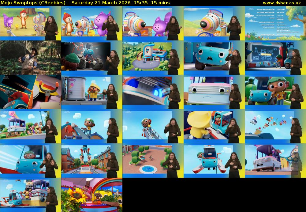 Mojo Swoptops (CBeebies) Saturday 21 March 2026 15:35 - 15:50