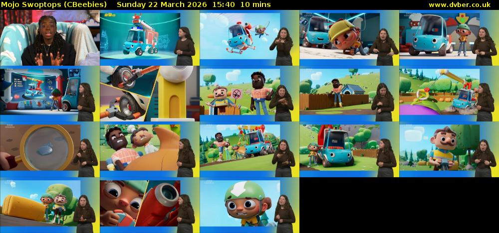 Mojo Swoptops (CBeebies) Sunday 22 March 2026 15:40 - 15:50