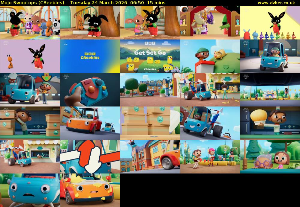 Mojo Swoptops (CBeebies) Tuesday 24 March 2026 06:50 - 07:05