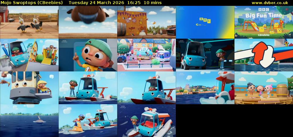 Mojo Swoptops (CBeebies) Tuesday 24 March 2026 16:25 - 16:35